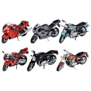Moto en métal 1/18ème modèle aléatoire
