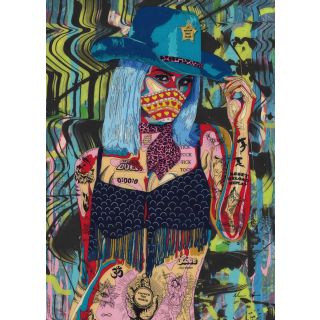 Puzzle la femme avec chapeau 1000 pièces