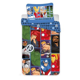 Housse de couette avec taie d'oreiller Marvel Avengers
