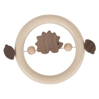 Hochet en bois hérisson