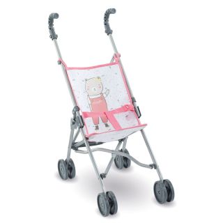 Poussette Canne Rose pour poupon 36/42/52 cm