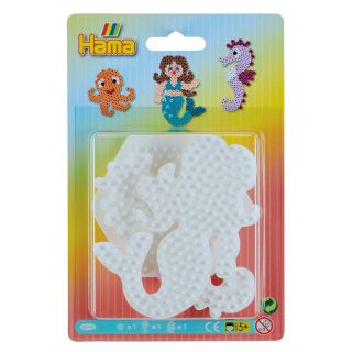 Hama Iron on bead plates - Mermaid, Seahorse, Hexagon