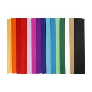 Crepe paper - Basic colors, 15st.