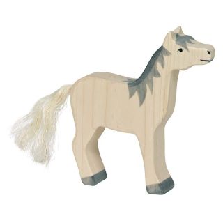 Cheval tête haute crinière grise