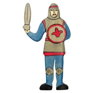 Figurine Holztiger Chevalier combattant bleu