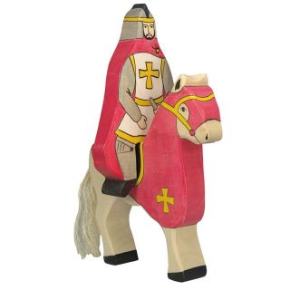 Figurine Holztiger Chevalier rouge avec manteau sans le cheval