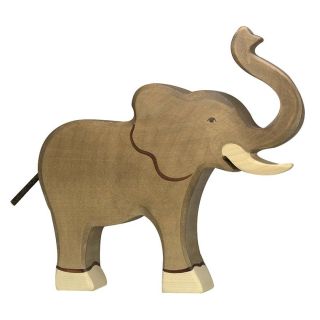 Figurine Holztiger Eléphant trompe haute