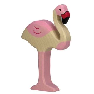 Figurine Holztiger Flamant rose