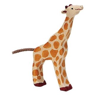 Figurine Holztiger Girafe petite mangeant