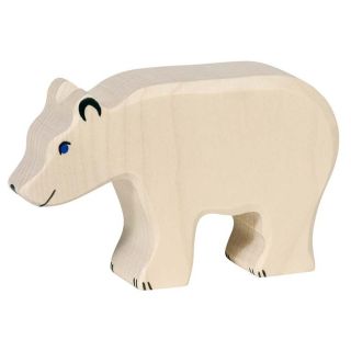 Figurine Holztiger Ours polaire mangeant