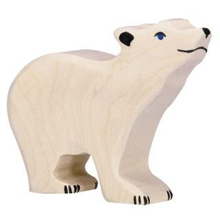 Figurine Holztiger Ours polaire petit tête haute