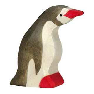 Figurine Holztiger Pingouin petit tête en avant