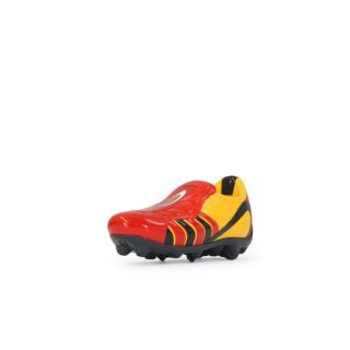 Chaussure de football radiocommandée rouge et jaune