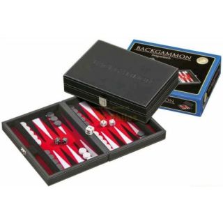 Coffret de backgammon noir de luxe Ludovic