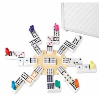Domino Mexican Train double 12 avec malette en alu Lucile