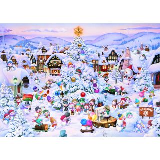 Puzzle Choeur de noël, bande dessinée1000 pièces