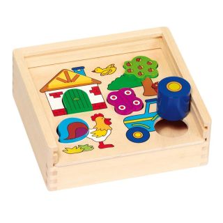 Boîte à puzzle formes ferme