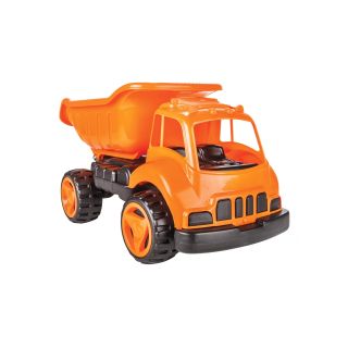 Camion benne basculante géant en plastique orange et noir