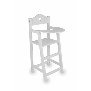 Chaise haute pour poupées cœur blanc Pipa