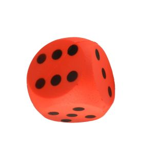 Dé geant en mousse rouge