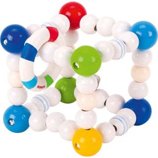 Hochet carré flexible bleu Lyssandre