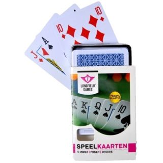 Jeu de 52 cartes Longfield 100% plastique