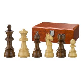 Pièces de jeux d'échecs plombés Theoderich en bois Roi 95mm