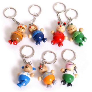 Lot de 7 porte clés animaux de la ferme