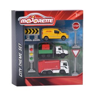 Set de véhicules miniatures et accessoires de la ville Majorette