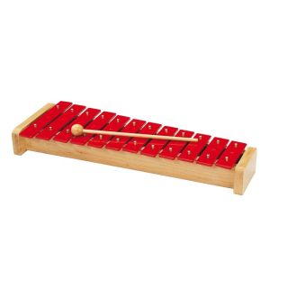 Xylophone à 12 lames en métal rouge