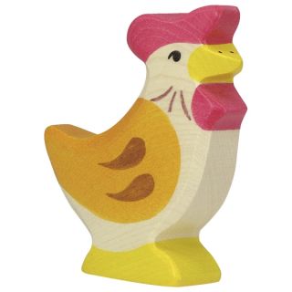 Figurine Holztiger Poule debout